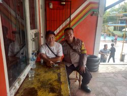 Bhabinkamtibmas Polsek Cisaat Pantau Tempat Wisata dibDesa binaannya