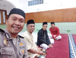 SAMBANGI TOKOH AGAMA, BHABINKAMTIBMAS POLSEK CISAAT SAMPAIKAN PESAN KAMTIBMAS 