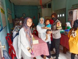 Bhabinkamtibmas Polsek Warudoyong Resor Sukabumi Kota Memantau Kegiatan Posyandu