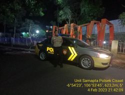 Unit Samapta Polsek Cisaat Polres Sukabumi Kota Rutin Laksanakan Patroli Malam Hari
