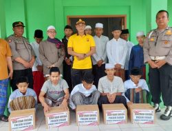 Jumat Berkah, Polsek Cisaat Beri Bantuan Sembako ke Pondok Pesantren Al Falah Sukamantri