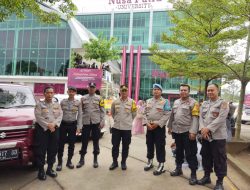 Polsek Cisaat,Laksanakan Pengamanan Wisuda Mahasiswa Nusa Putra