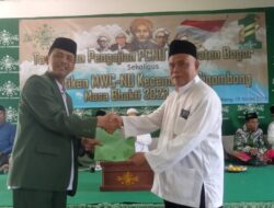 KH.Abas Makruf Lantik Ketua Dan Pengurus MWC NU Kecamatan Cigombong Masa Bhakti 2023 – 2028