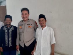 SAMBANGI TOKOH AGAMA, BHABINKAMTIBMAS POLSEK CISAAT SAMPAIKAN PESAN KAMTIBMAS 