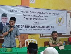 Reses ll Angota DPRD Kabupaten Sukabumi TA 2023, Ade Dasep: Warga minta Genjot Infrastruktur