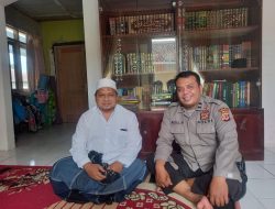 SAMBANGI TOKOH AGAMA, BHABINKAMTIBMAS POLSEK CISAAT SAMPAIKAN PESAN KAMTIBMAS 