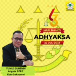 Angota DPRD Kota Sukabumi, Yunus Suhendi Mengucapkan Selamat Hari Bakti Adhyaksa Ke-63