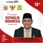 Ketua Komisi ll DPRD Kabupaten Sukabumi, H. Deni Gunawan, S.IP Mengucapkan Dirgahayu Republik Indonesia Ke-78