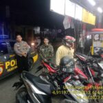 Antisipasi Gangguan kamtibmas, Unit Samapta Polsek Cisaat Lakukan Patroli Malam
