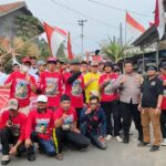 Polsek Cisaat Amankan perayaan Pawai Karnaval HUT RI ke-78 di Desa Sukamantri Cisaat
