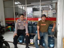 Temui Juru parkir, Unit Samapta Polsek Cisaat berikan Pesan Kamtibmas