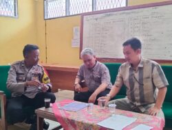 Bhabinkamtibmas Polsek Cisaat Silaturahmi dengan Guru Sekolah SMK Teknika Cisaat