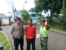 Sinergitas TNI Polri Babinkamtibmas Polsek Cisaat dan Babinsa menjaga Kamtibmas