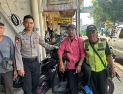 Temui Juru parkir, Unit Samapta Polsek Cisaat berikan Pesan Kamtibmas