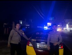 Patroli Malam Dilaksanakan Personil Polsek Cisaat antisipasi Kerawanan Malam hari