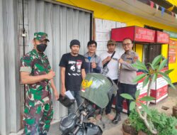 Sinergitas TNI Polri Babinkamtibmas Polsek Cisaat dan Babinsa menjaga Kamtibmas