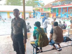Unit Samapta Polsek Cisaat Lakukan Pengawasan Obyek Wisata Kolam Renang