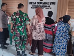 Bhabinkamtibmas Polsek Cisaat Sambangi Kantor Desa jalin silaturahmi