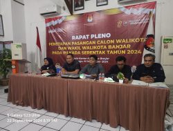 Gelar Rapar Pleno, KPU Kota Banjar Resmi Tetapkan 4 Calon Wali Kota
