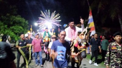 Pawai Obor Meriahkan Peringatan Maulid Nabi di Dusun Sukarahayu