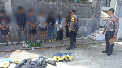 Patroli Gabungan TNI-Polri Amankan Remaja Pesta Miras di Pangandaran