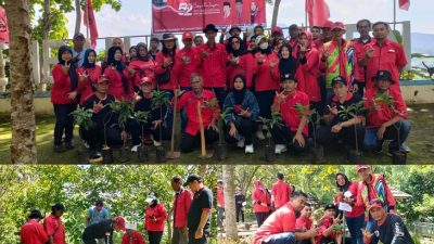 DPC PDIP Kota Banjar Tanam 1.000 Pohon di Puncak Bukit Pejamben, Wujud Cinta pada Bumi Pertiwi