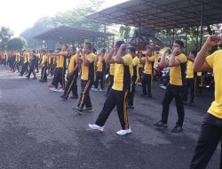 Polres Banjar dan Bhayangkari Gelar Olahraga Bersama untuk Tingkatkan Kebugaran dan Solidaritas
