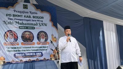 Anggota DPRD Ading Ahmar Nazir Dampingi Dedi Aroza Hadiri Peringatan Isra Mi’raj BKMT Tingkat Kabupaten Bogor