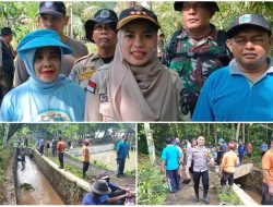 Forkopimcam Purwaharja dan  Warga Gotong Royong Bersihkan Saluran Irigasi Cicapar