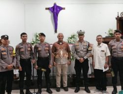 Polisi Lakukan Sterilisasi Gereja di Banjar Jelang Peringatan Wafat Yesus Kristus