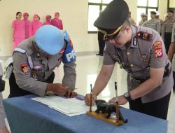 Kapolres Banjar Pimpin Sertijab Kasat Lantas di Mapolres Banjar