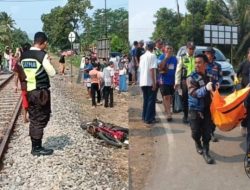 Pria Lansia Tewas Tertabrak Kereta di Perlintasan Tanpa Palang Pintu di Banjar