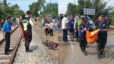 Pria Lansia Tewas Tertabrak Kereta di Perlintasan Tanpa Palang Pintu di Banjar