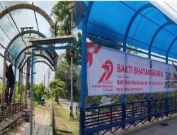 Polres Banjar Sambut HUT ke-80 RI dengan Renovasi Dua Halte Umum