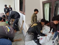 KPM Brigez Banjar Ikut Bersihkan Puing Pascainsiden di DPRD