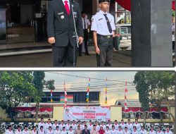 M.Sobar Kukuhkan Pasukan Paskibraka Pengibar Bendera Merah Putih HUT Kemerdekaan RI Ke – 80 Tingkat Kecamatan Cijeruk