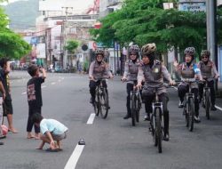 Polwan Mojang Lodaya Polres Banjar Hadirkan Patroli Humanis di Car Free Day