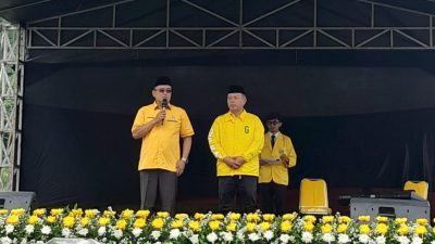 Ketua DPD Golkar Bahas Program UHC untuk Warga Tidak Mampu di Peringatan HUT ke-61