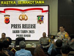 Polres Banjar Rilis Capaian Kinerja 2025, Pelanggaran Lalu Lintas dan Narkoba Meningkat