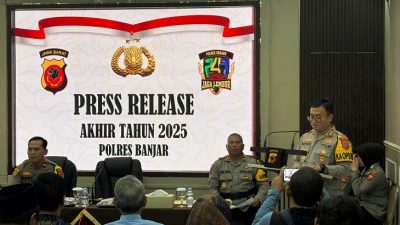 Polres Banjar Rilis Capaian Kinerja 2025, Pelanggaran Lalu Lintas dan Narkoba Meningkat