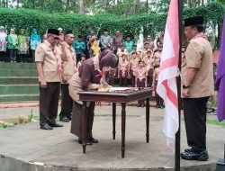 Ketua Kwarda Jabar Tekankan Integritas dan Apresiasi Lahan Bumi Perkemahan pada Pelantikan Kwarcab Kota Banjar