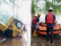 Dini Hari Berujung Duka, Truk Terjun ke Sungai Citanduy, Tim Gabungan Sisir Sungai Cari Sopir Hilang