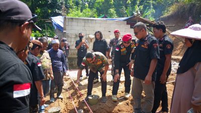 Peletakan Batu Pertama Rutilahu di Simpenan, Bukti Komitmen GRIB Jaya Kabupaten Sukabumi untuk Rakyat