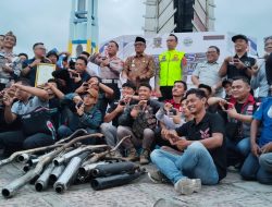 Polres Banjar Gandeng Komunitas Otomotif Deklarasikan Penolakan Knalpot Brong