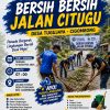 Sambut HUT RI KE 81, PK KNPI Cigombong Bersama Ikatan Pemuda Citugu (IPCI) Gelar Bersih Bersih