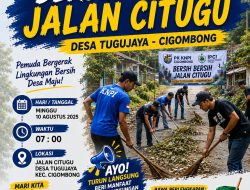 Sambut HUT RI KE 81, PK KNPI Cigombong Bersama Ikatan Pemuda Citugu (IPCI) Gelar Bersih Bersih