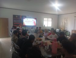 Pemdes Tugu Jaya Bersama Bhabinkamtibmas Dan Babinsa Gelar Rapat Persiapan Gebyar HUT Kemerdekaan RI KE 81