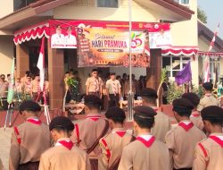 Pemerintah Kecamatan Cigombong Bersama Kwartir Ranting Pramuka Cigombong Gelar Upacara HUT Pramuka KE – 65 Tahun