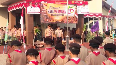 Pemerintah Kecamatan Cigombong Bersama Kwartir Ranting Pramuka Cigombong Gelar Upacara HUT Pramuka KE – 65 Tahun