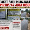 Dua Paket Satu Ruas Jalan, Anggaran Hampir Rp747 Juta: Pekerjaan TPT di Paket Rehabilitasi Jalan Dipertanyakan